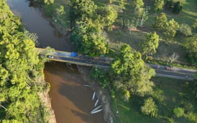 Comienzan las obras de mantenimiento en el puente sobre el Río Guayabito