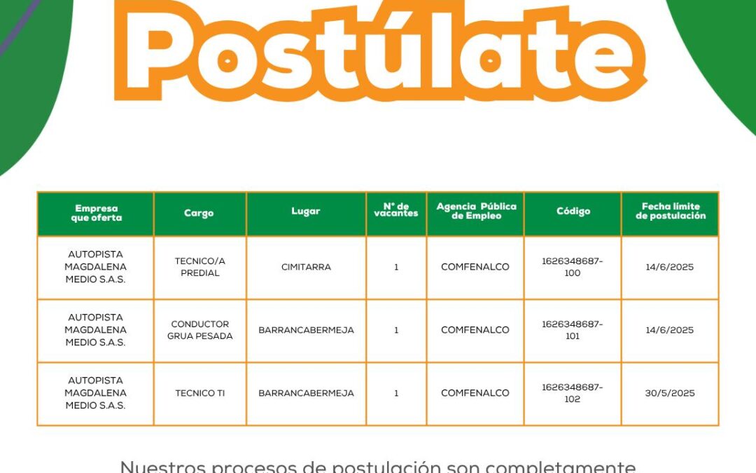Mano de obra con Autopista Magdalena Medio