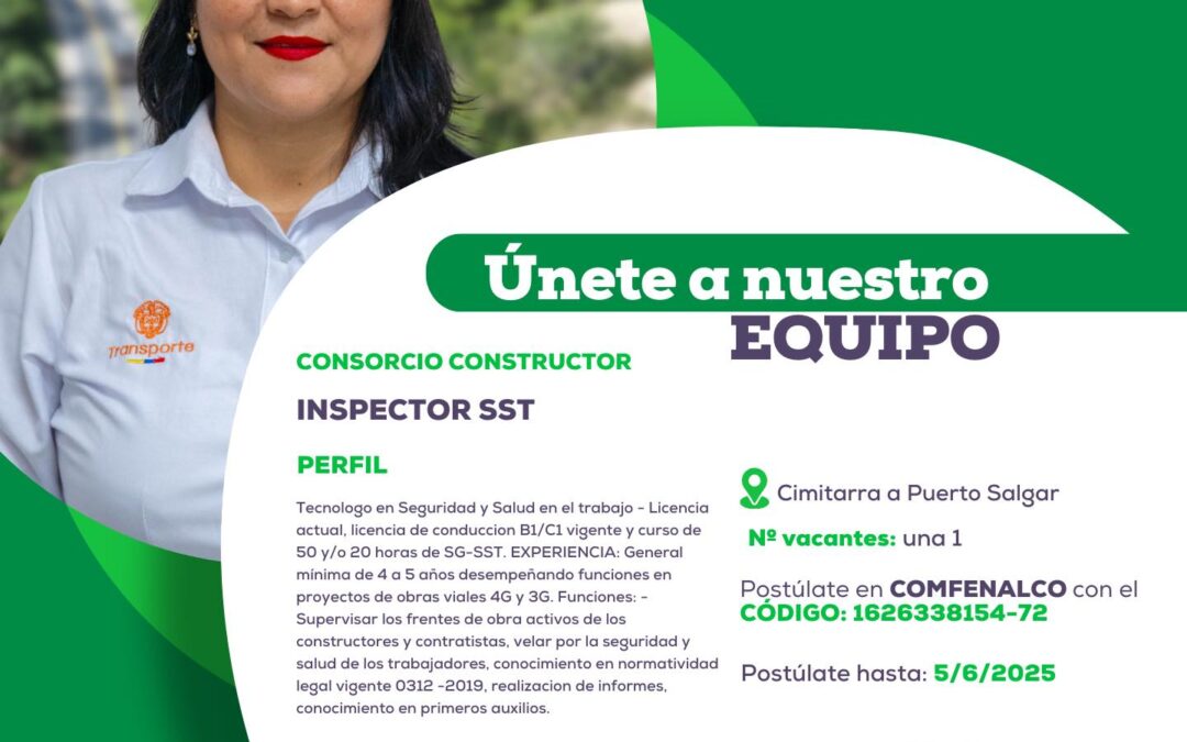 Inspector SST(Consorcio Constructor)